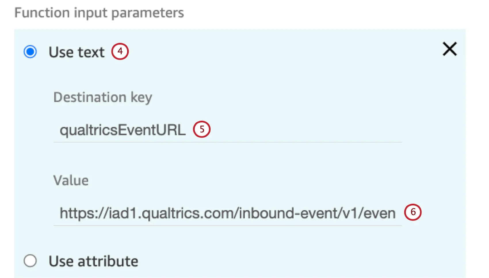 configuring function input parameters
