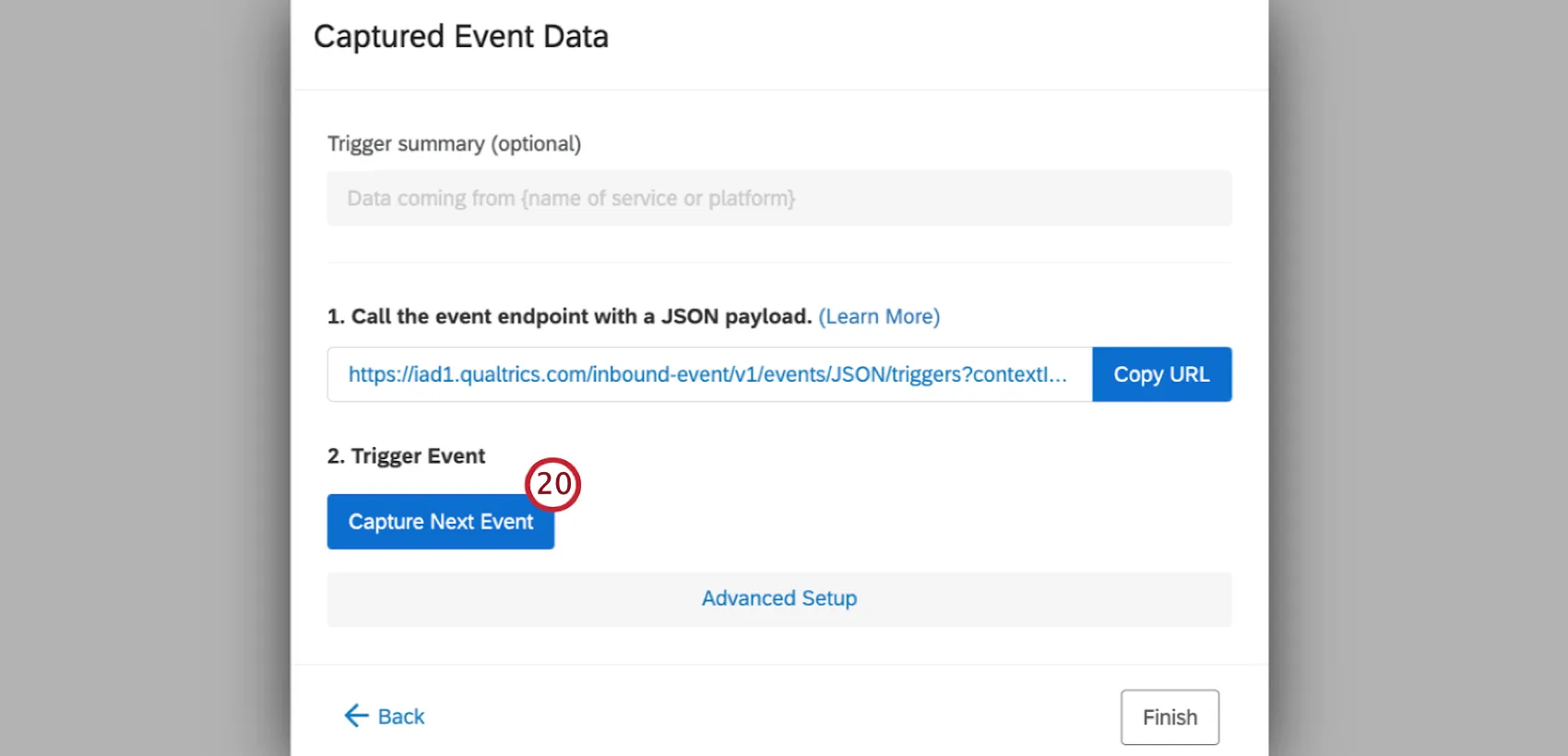 capturar o botão de avançar evento na tarefa do qualtrics