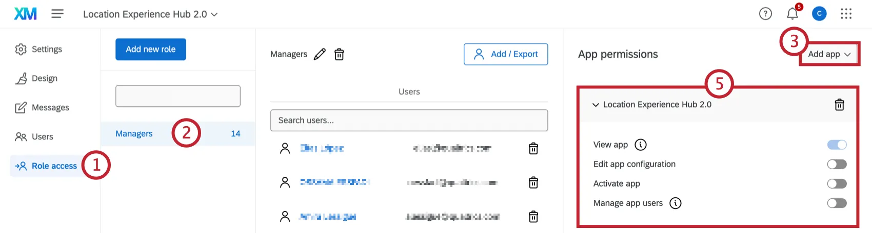 hinzufügen einer Anwendung auf der Registerkarte BARRIEREFREIHEIT der Rolle