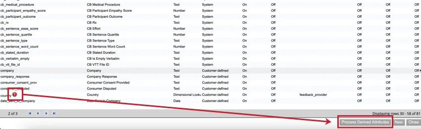 clicking process derived attributes