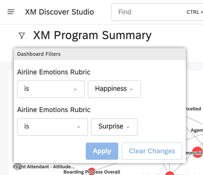 filter for happiness and surprise