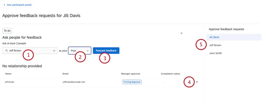 adicionar uma solicitação de feedback