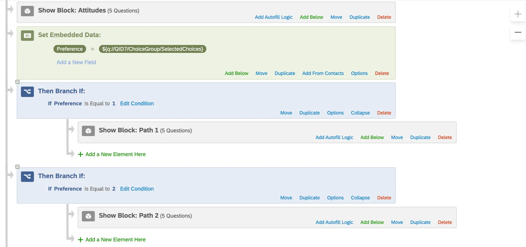 Embedded Data and branching