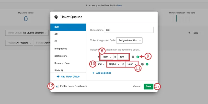 adding conditions for team and status