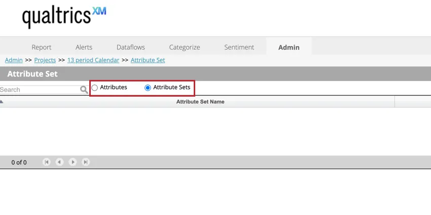 the attribute sets toggle