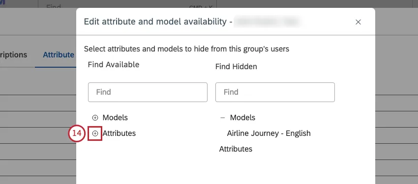 To hide an attribute, expand the Attributes stack in the left-hand column.