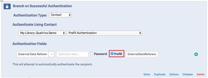 Option „Vorausfüllen“ mittig unten im Authentifizierer