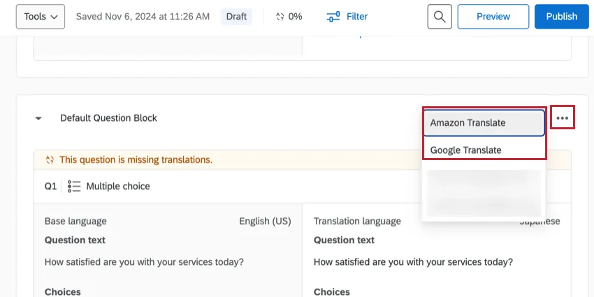 translating an entire block