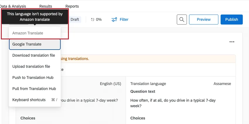 um serviço de tradução em cinza