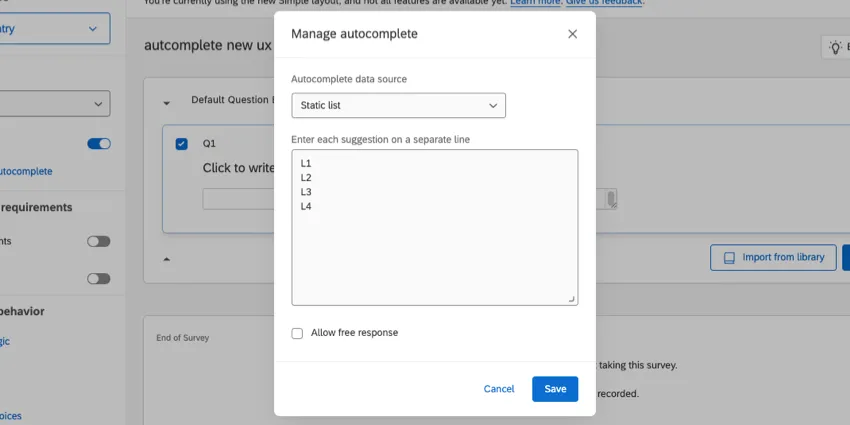 Uma caixa de texto é adicionada à janela, onde você pode escrever itens lista