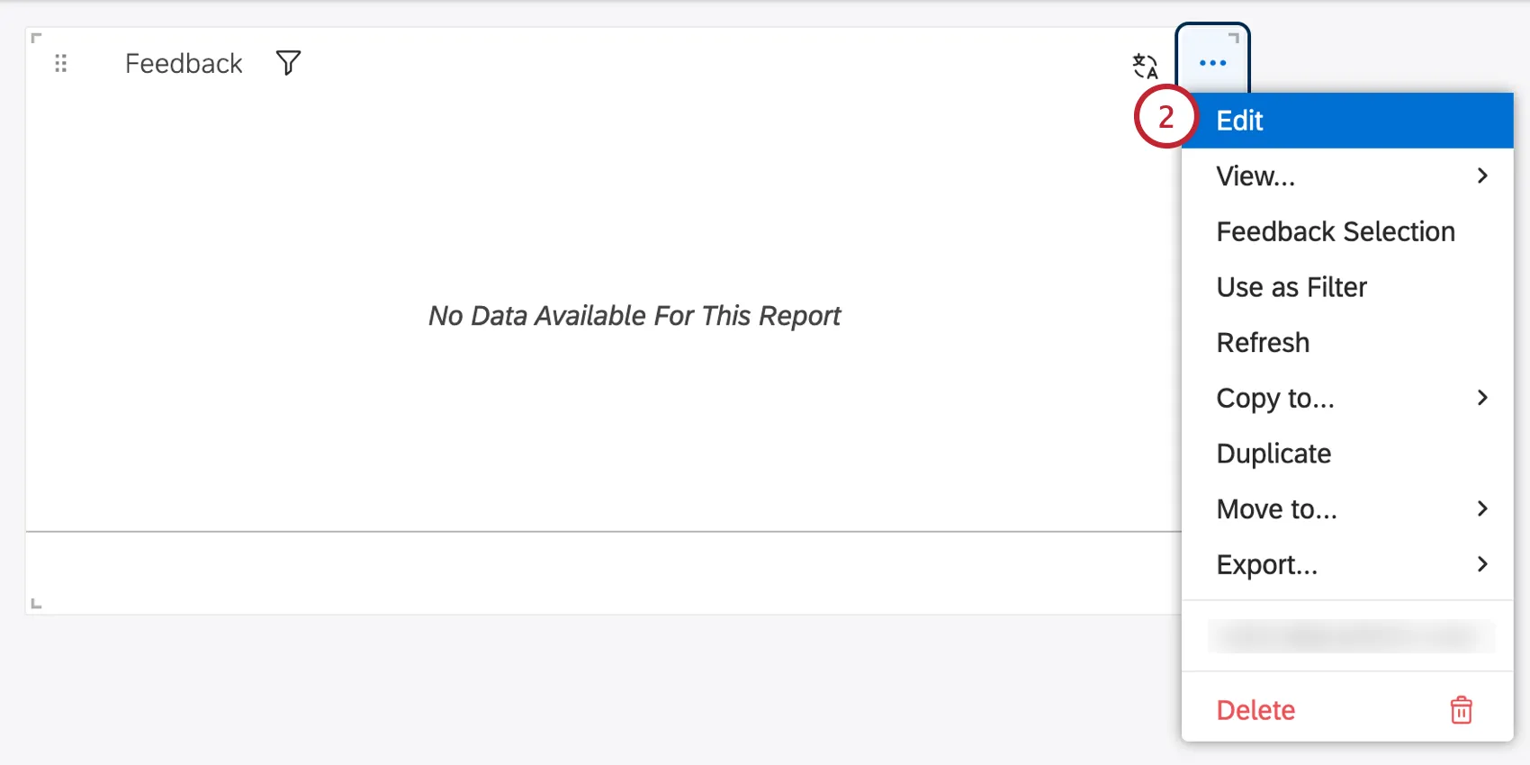 clicking "Edit" in the feedback widget