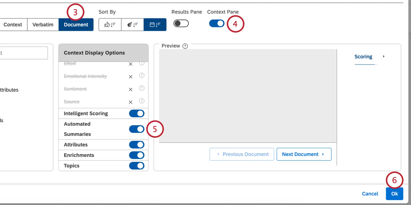 abilitazione dei riepiloghi automatici nel widget