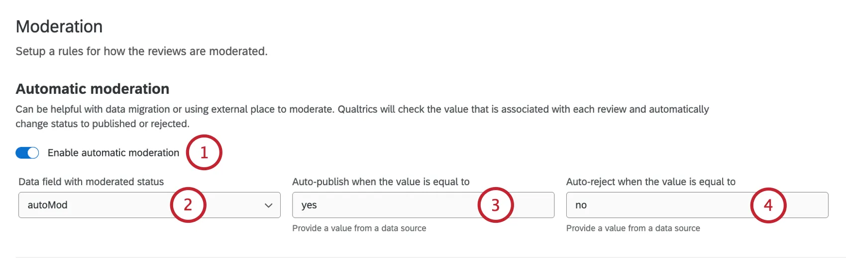 setting up automatic moderation