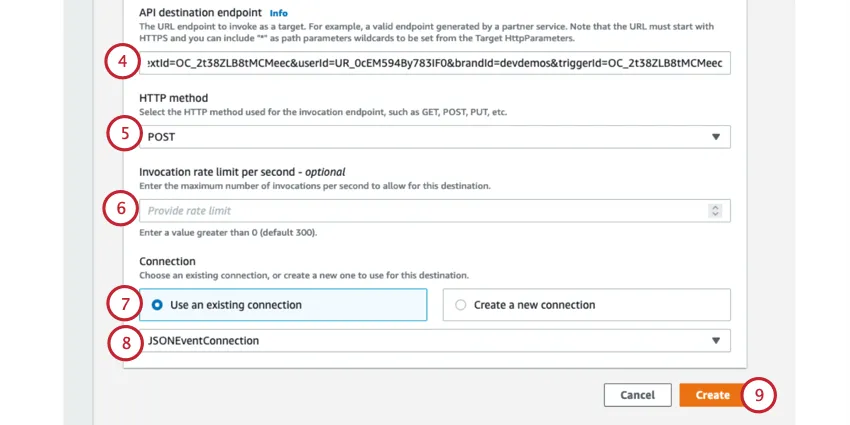 Konfigurieren der api