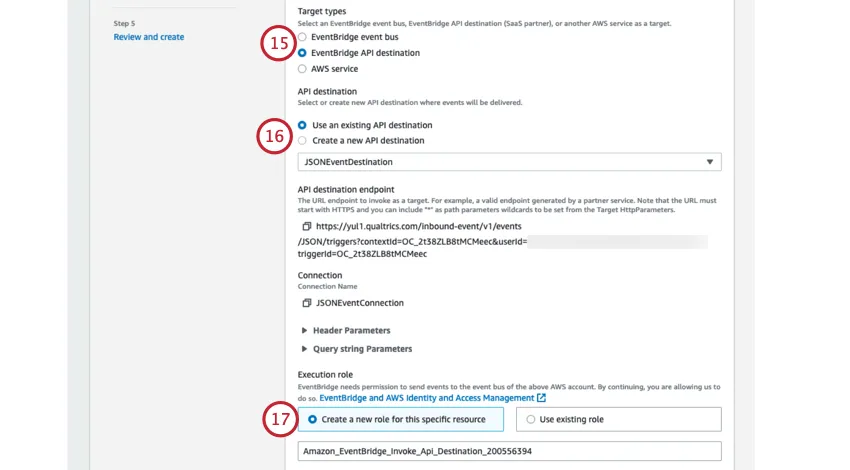 elegir el destino de la api