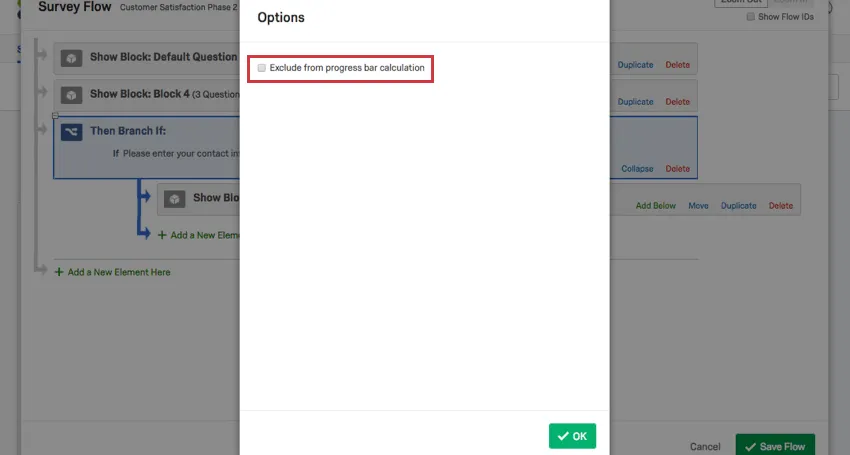 Une option qui dit "Exclure du calcul de la barre de progression"