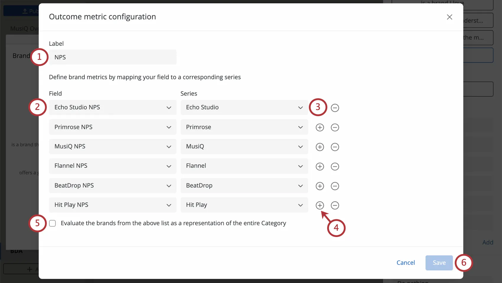 En el nuevo menú que se abre, Configuración de la métrica de resultados para las preguntas del conductor