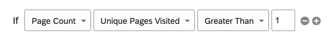 Logique dIntercept qui dit que lintercept fonctionnera si le nombre de pages uniques visitées est supérieur à 1