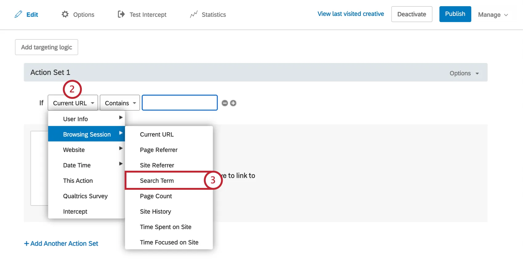 Suchbegriff für Browsersitzung