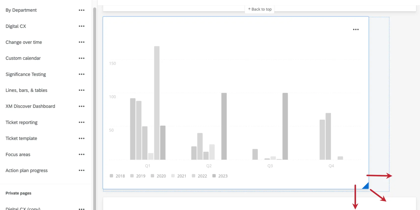 Dragging the corners of a widget to re-size