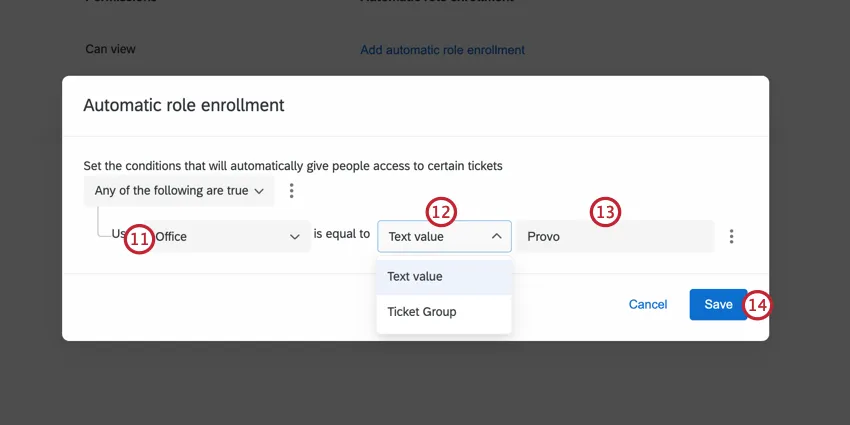 Creando una condición para agregar usuarios al grupo
