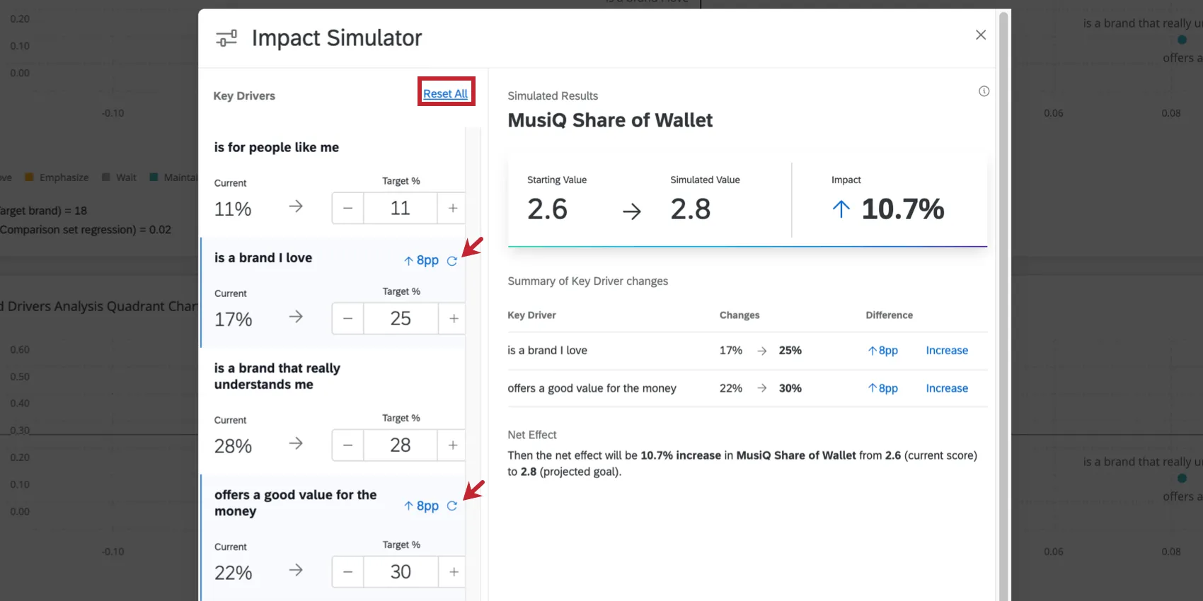 Image of the buttons described, along left of simulator window