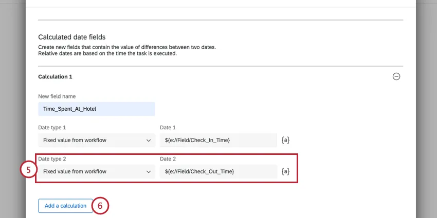 adding a second date for the date calculation