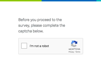 Un captcha in cui viene chiesto di dimostrare che non si è un robot