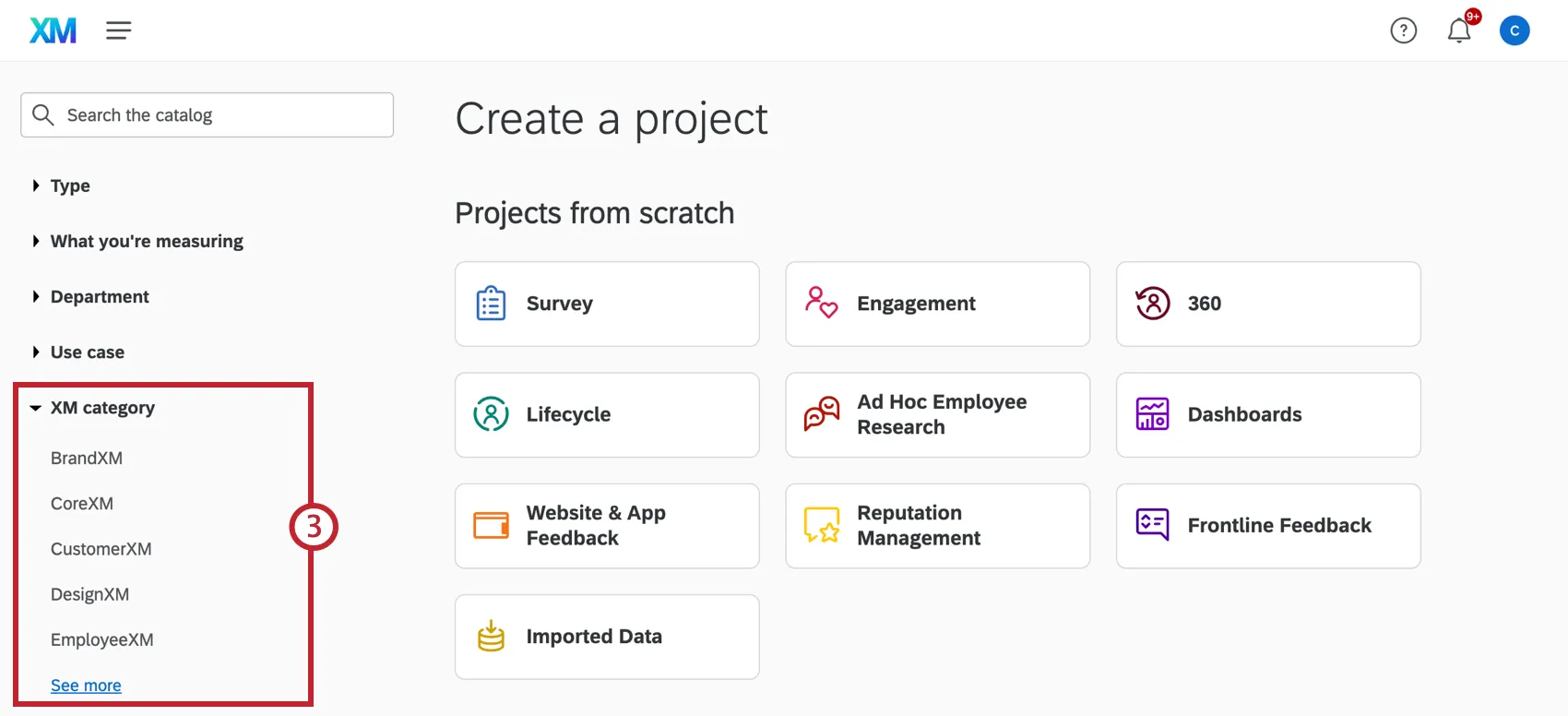 カタログ上部の製品ライン