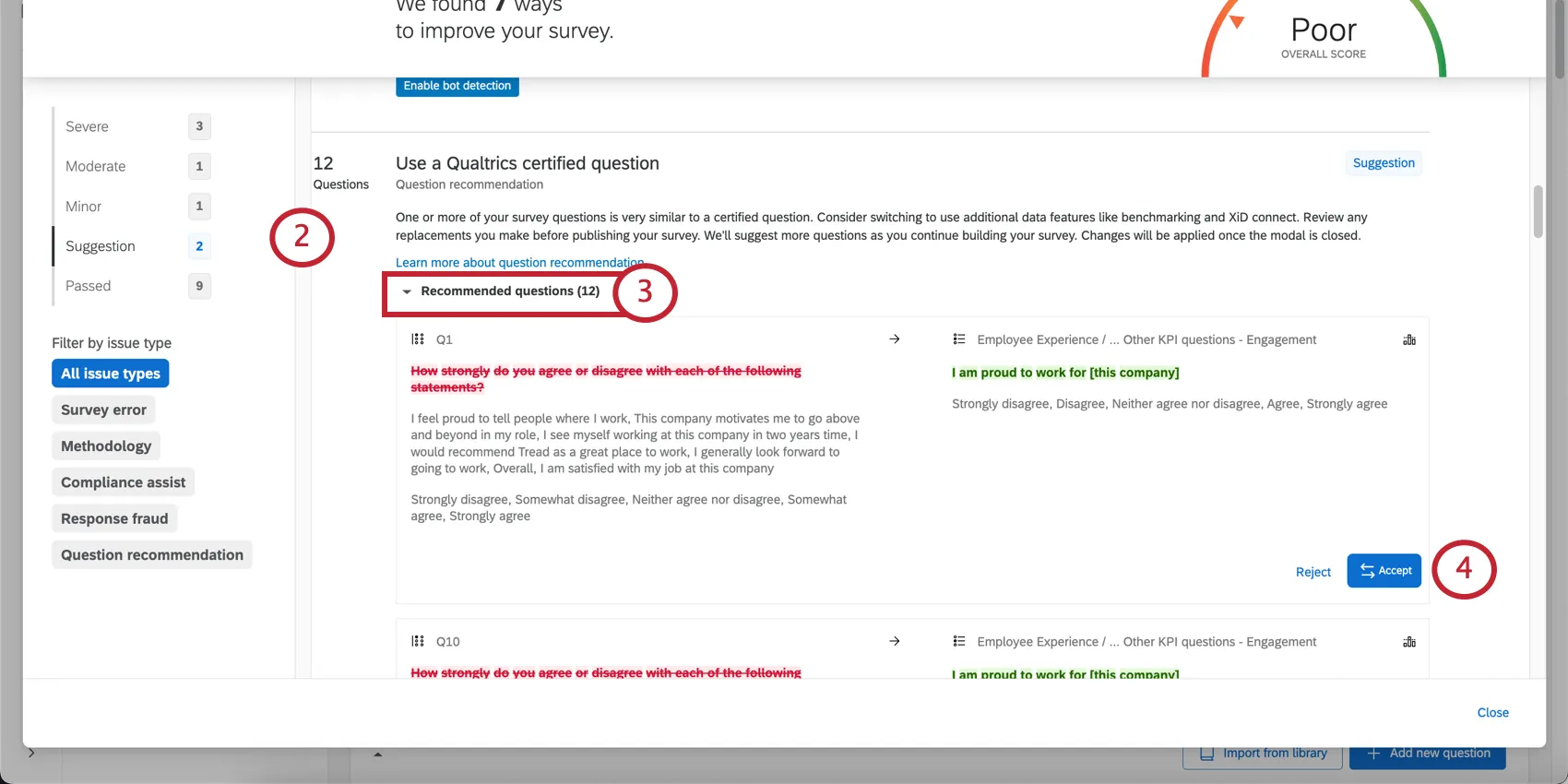 Expertenüberprüfungsmenü