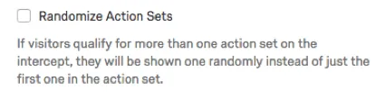 Randomize Action Sets option