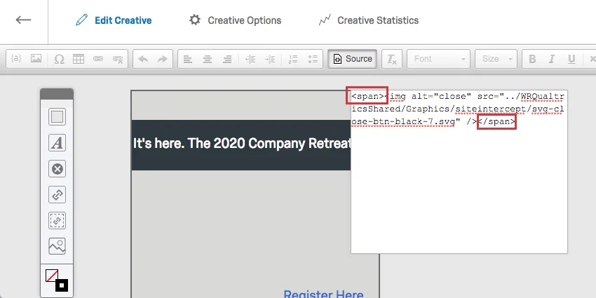 Balises despacement dans le code source