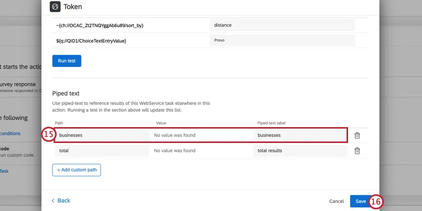 a path for businesses in the piped text section to use in the future code task