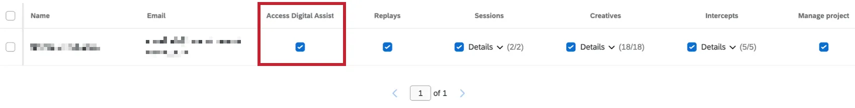 Acceso al permiso de asistencia digital resaltado