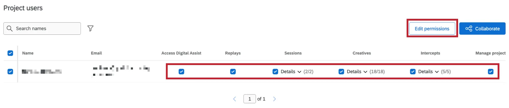 buttons to edit permissions