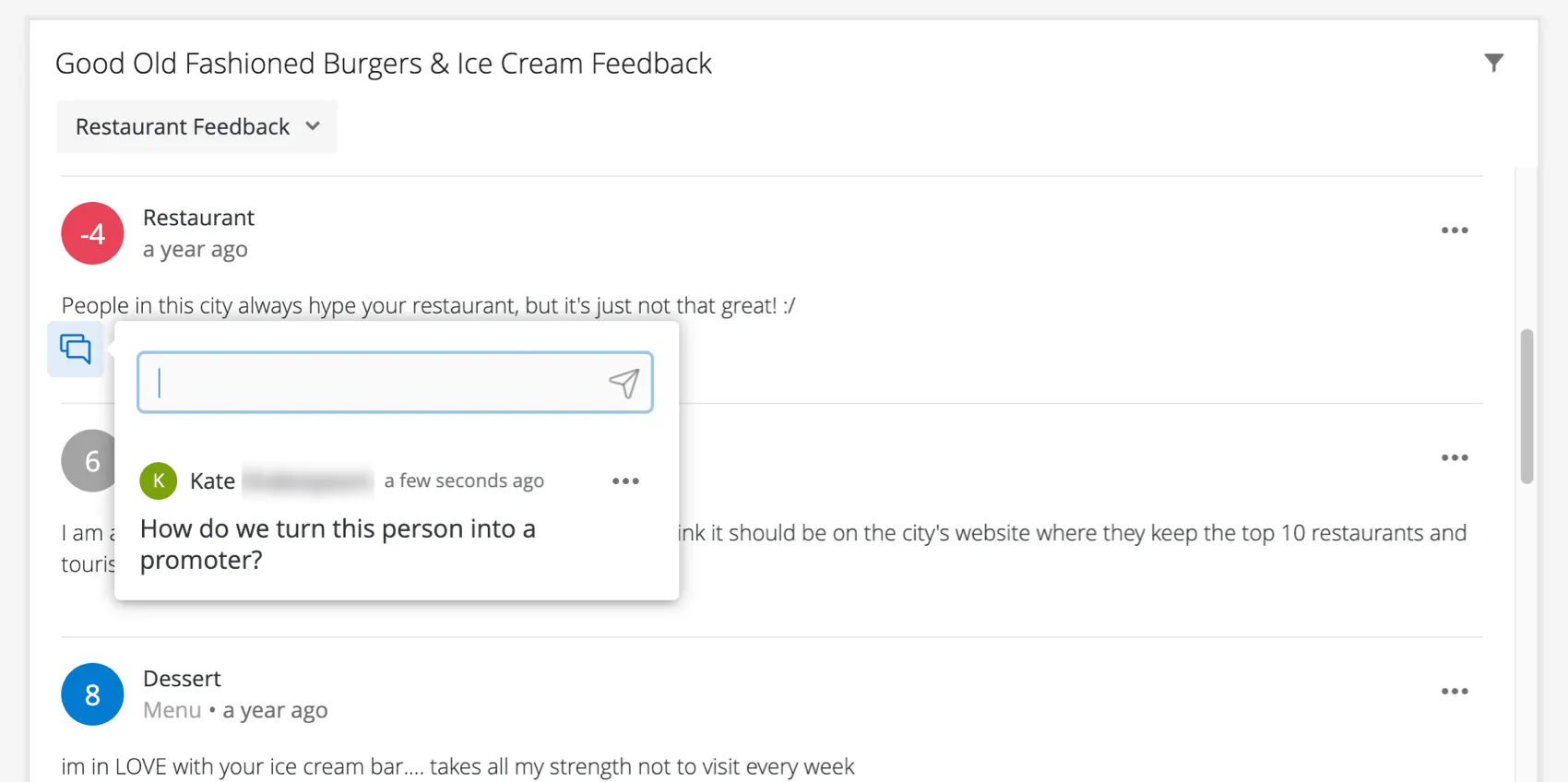 Comment modal showin the comment already left, but also showing a field for another one