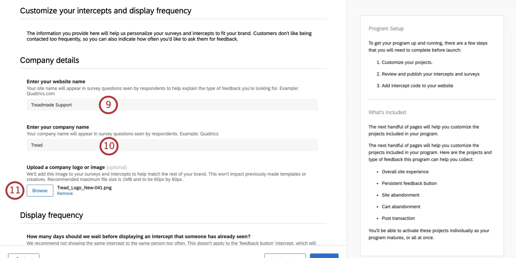 Section concerning company details
