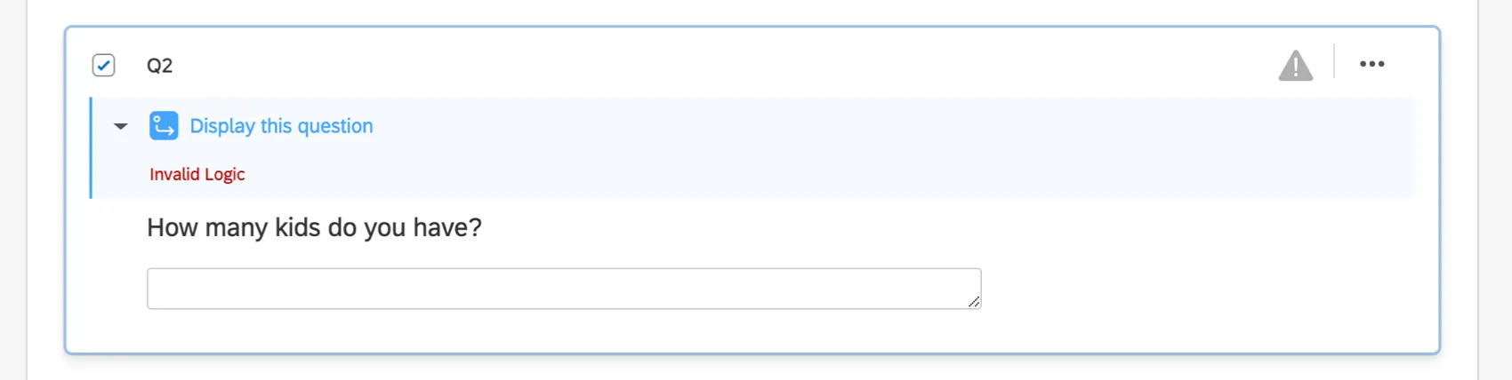 Invalid Logic error message