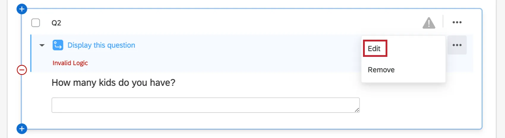 Image illustrant la modification d’une logique non valide