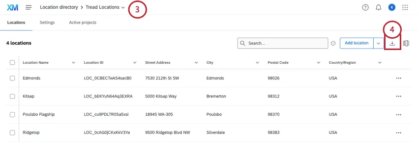 Download button looks like a downward arrow