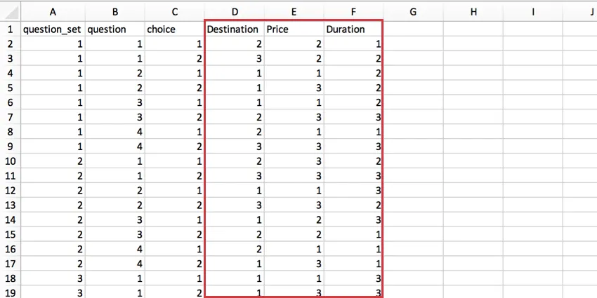 Aforementioned rows highlighted