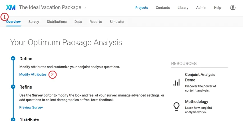Modify Attributes is the first bullet point inside the overview tab
