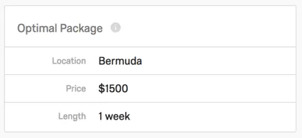 Tabelle als optimales Paket bezeichnet