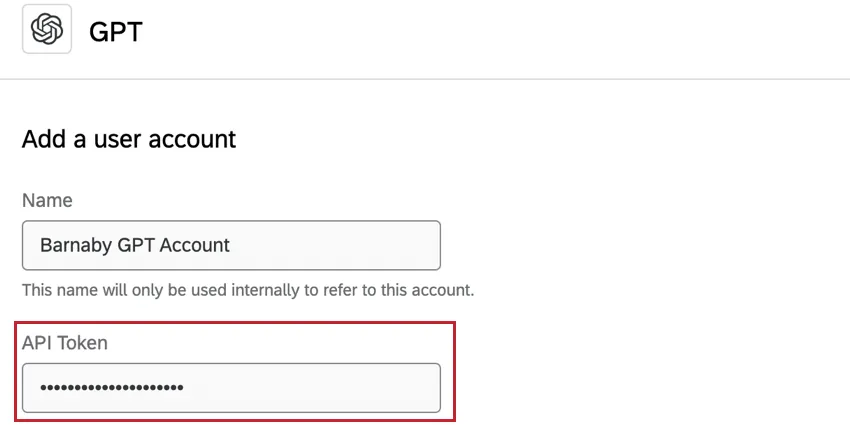 connecting a gpt account