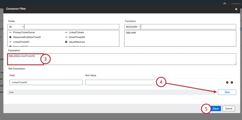building a connector filter expression