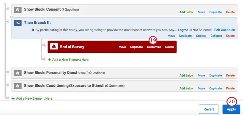 Saving the survey flow
