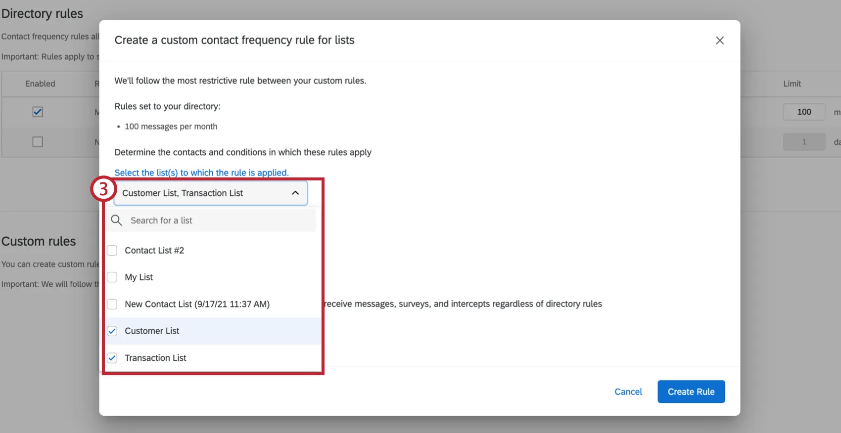 Dropdown list of lists