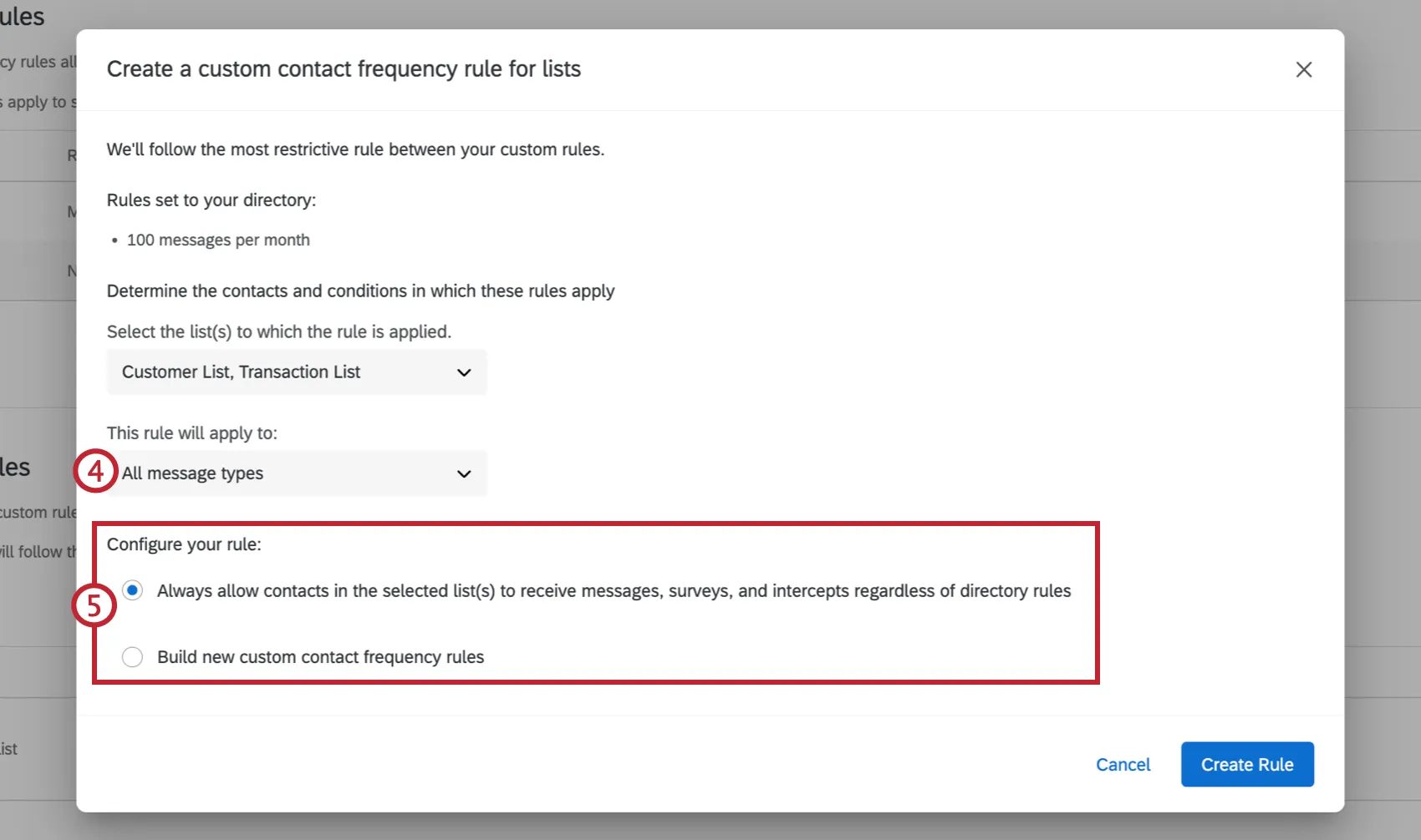Selecting Rules to modify
