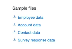 image of sample files as they appear while you set up the workflow task