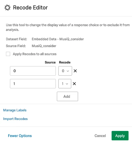 Recodificar o editor com 0 e 1 inseridos
